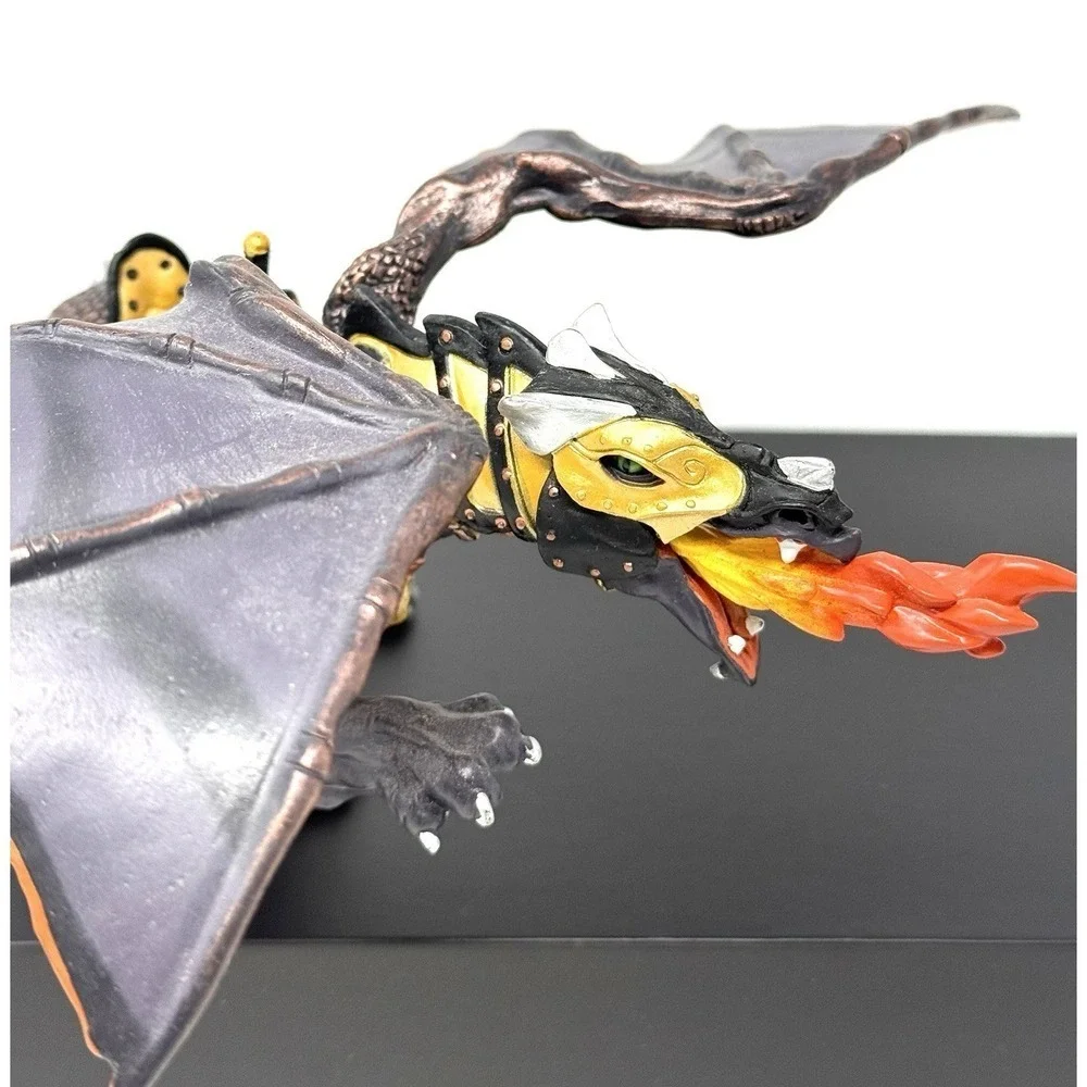 2007 PAPO Dragon of Darkness Fire Breathing Fantasy Figure Medieval Dragon Toy